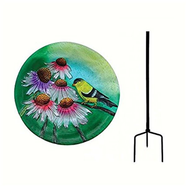 Songbird Essentials Goldfin. Staked Birdbath SE5032